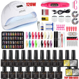 Nail Acrylic Nail Kit for Nail Extension Gel Nail Polish  Quick Building Poly UV Gel With LED Nail Lamp Nail