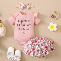 3-18 Months Newborn Baby Girl Clothes Toddler Girl Short Sleeve outfit bby