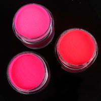 3pcs Neon Acrylic Powder Nail Art Extension Design Fluorescent Engraving Dipping Powder Acrylic Manicure