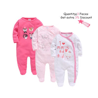 Baby Clothing Girls Pink Romper Cartoon Kids Pajamas Long Sleeve outfits bby