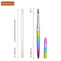 9 Size Professional Acrylic Liquid For Nail Art Pen Brush UV Gel Nail Acrylic Powder Nail Art Brush Manicure