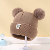 Winter Children Warm Baby Knitted Hats With Pom Pom bby