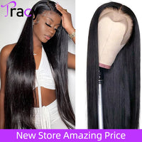 30 32 Inch Straight Lace Front Wig Human Hair Wigs 13x4 HD Transparent Lace Frontal Wig Brazilian 4x4 Lace Closure Wig