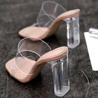 Ladies Clear Sandal Comfortable High Heels