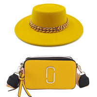 Fedoras Hat Two Hat Oversized Chain Accessory Bag purse