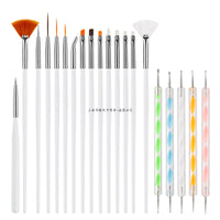 Multiple nail art nail brush Design Tip Drawing Carving Dotting Nail Pen Builder Flat Liner Acrylic Gel Polish Manicure