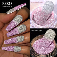 Reflective Nail Art Powder Glitter Nails Super Shinning Crystal Rhinestones Sequins Chrome Pigment UV Gel Polish DIY Decorations