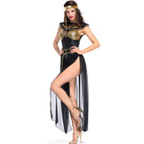 Halloween Cosplay  Egypt Princess Golden Dresses Cleopatra Ancient Egyptian Pharaoh Costume