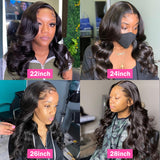 HD Lace Frontal Wig 6x6 Lace Closure Wig 30 Inches Body Wave Lace Front Human Hair Wigs Brazilian Remy Hair