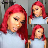 Lace Front Wig Brazilian Bob Colored Human Hair Wigs T-part lace wig *******sale