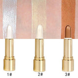 3 Colors 3D Face Brighten Hghlighter Bar Cosmetic Face Contour Bronzer Shimmer Hghlighter Stick Concealer Cream Makeup
