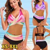 Sexy High Waist Bikini Set Female avail Plus Size  Print Swimsuit