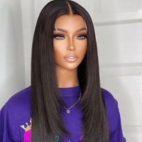 Layered Wig Human Hair 360 Lace Frontal Wig Straight 13x6 Lace Front Wig Brazilian Natural Hair Wigs  Preplucked