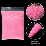 10g/bag Shining Sugar Nail Glitter Colorful Powder Candy Coat Effect White Black Pigment Dust Nails Art Decorations DIY Supplies