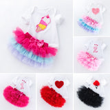 Girls Tutu Toddler Kids Clothes Baby 1st Birthday Outfits bby