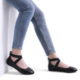 Women Flats Shoes Elastic Ankle Straps Comfortable  Flats 11+