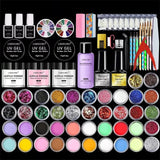 Nail Kit Nails Acrylic Powder Manicure Kit Professional with Liquid Monomer Nail Brush Nail Tips for Nails Extension
