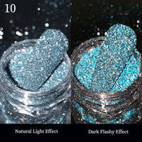Reflective Glitter Powder Sea Salt Nail Powder Shining Nail Glitter Chrome Pigment Dust Holo Powder Nail Decoration
