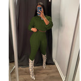 Knitwears Two Piece Set Winter Knitted Sweaters Pullovers Crop Top