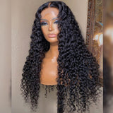 30 40 Inch Curly Lace Front Human Hair Wigs  Brazilian Loose Deep Wave 13x6 Lace Frontal Wig Human Hair Pre Plucked