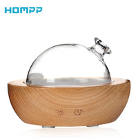 Solid Wood Aroma Diffuser Spray Humidifier Household Mute Large Capacity Night Light Wooden Aromatherapy Machine Waterless Off home decor
