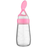 Squeezing Feeding Bottle Silicone Newborn Baby Training Rice Spoon Infant Cereal Food Supplement Feeder bby