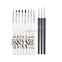 Multiple nail art nail brush Design Tip Drawing Carving Dotting Nail Pen Builder Flat Liner Acrylic Gel Polish Manicure