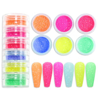 Neon Phosphor Pigment Powder Fluorescent Nail Glitter  Shinny Chrome Dust DIY Gel Polish Manicure Nails Art Decoration