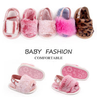 Faux Fur Cute Infant Toddler Baby Slippers bby