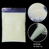 10g/bag Shining Sugar Nail Glitter Colorful Powder Candy Coat Effect White Black Pigment Dust Nails Art Decorations DIY Supplies