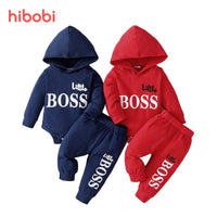 2pcs Newborn Baby Boy Clothes Long Sleeve Hooded outfit bby