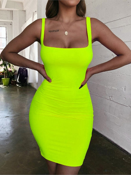 Green dress Mini Bodycon - Divine Diva Beauty