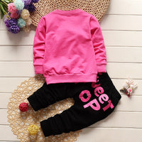 Baby Girl Cute O-neck Long Sleeved Infant Jogging Suits outfit bby