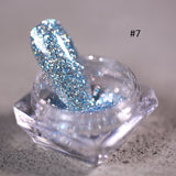 1Box Silver Reflective Nail Powder Color-Change Reflection Glitter Shinning Crystal Rhinestone Powder UV Gel Polish Chrome Dust