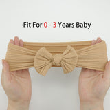 5 Cable Knit Bow Baby Headbands Elastic Nylon Baby Girl Head bby