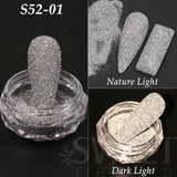 Dazzling Reflective Nails Glitter Powder Sparkly Diamond Rhinestones Pigment Shinning Silver Chrome Decoration Dust