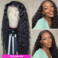 13x6 Hd Lace Frontal Wig Loose Deep Wave Wigs Curly Human Hair 40 Inch  Hair Deep Water Wave Lace Front Wig - Divine Diva Beauty