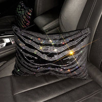 Bling Seat Cushion Set Glitter Crystal Diamond Silvery Seat Cover Universal Auto Interior Accessories Front Seats Covers - Divine Diva Beauty