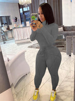 2 Two Piece Set Sweatsuits Long Sleeve Tops Outfit