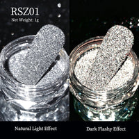 Reflective Nail Art Powder Glitter Nails Super Shinning Crystal Rhinestones Sequins Chrome Pigment UV Gel Polish DIY Decorations