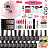 Nail Acrylic Nail Kit for Nail Extension Gel Nail Polish  Quick Building Poly UV Gel With LED Nail Lamp Nail