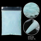 10g/bag Shining Sugar Nail Glitter Colorful Powder Candy Coat Effect White Black Pigment Dust Nails Art Decorations DIY Supplies