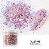 Reflective Nail Art Powder Glitter Nails Super Shinning Crystal Rhinestones Sequins Chrome Pigment UV Gel Polish DIY Decorations