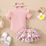 3-18 Months Newborn Baby Girl Clothes Toddler Girl Short Sleeve outfit bby