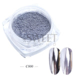 Dazzling Reflective Nails Glitter Powder Sparkly Diamond Rhinestones Pigment Shinning Silver Chrome Decoration Dust