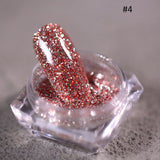 1Box Silver Reflective Nail Powder Color-Change Reflection Glitter Shinning Crystal Rhinestone Powder UV Gel Polish Chrome Dust