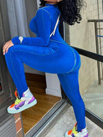 Sporty Body Shaping Full Sleeve One Piece Out Going Fashion Jumpsuits  bodysuit
