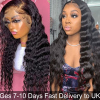 Loose Deep Wave Wig 13x6 Lace Front Wig 30 Inch Human Hair Wigs 5x5 180% Loose Deep Wave13x4 lace Frontal Wig