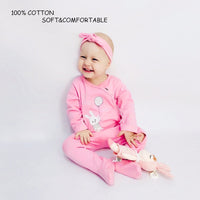 Baby Clothing Girls Pink Romper Cartoon Kids Pajamas Long Sleeve outfits bby