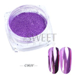 Dazzling Reflective Nails Glitter Powder Sparkly Diamond Rhinestones Pigment Shinning Silver Chrome Decoration Dust